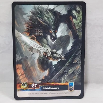 World Of Warcraft War Of The Elements Edwin Blademark 3/220 Uncommon TCG Card - Image 1 of 2