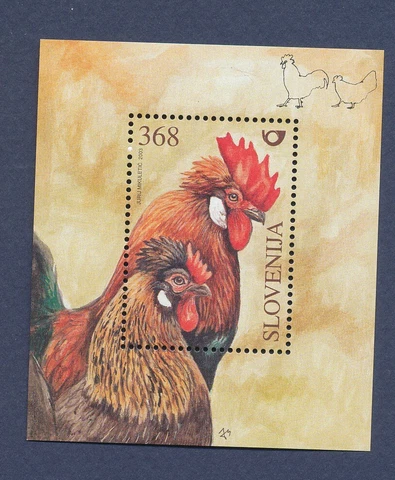 SLOVENIA - Scott 536a - MNH S/S - Chicken, Bird - 2003 Cover