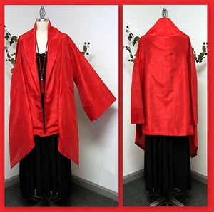 New Aristocratic Dupioni Silk Swing Jacket . Lagenlook  1X TO 3XL . - Picture 1 of 10