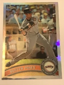 2011 Topps Chrome BUSTER POSEY #1 Refractor San Francisco Giants Card - Picture 1 of 2
