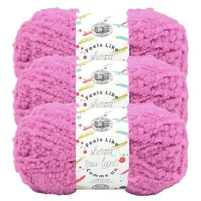 (3 包)狮子品牌纱线 161-146C 感觉像夏尔巴纱线,兰花 — 第 1/4 张图片