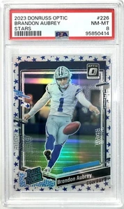 Optic-Brandon Aubrey Stars 2023 clasificación SP novato PSA 8 ¡POP 1! - Imagen 1 de 3