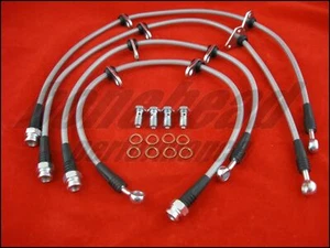 Techna-Fit Stainless Steel Braided Brake Lines 1990-1993 Acura Integra B18A1 - Picture 1 of 5