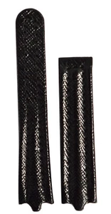 Ebel 3562 Sportwave Genuine Leather Black 15MM x 12MM Deployment Buckle Strap - Picture 1 of 4