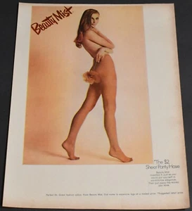 1969 Print Ad Sexy Long Legs Lady Feminine Dirty Blonde Beauty Mist Pantyhose AL - Picture 1 of 1