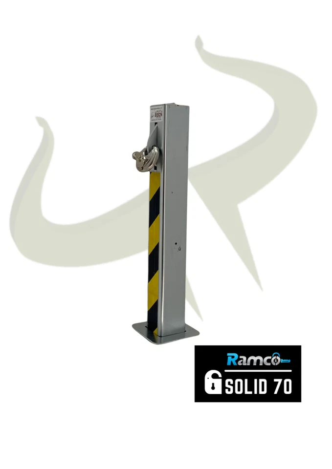 BISON PRODUCTS Telescopic Security Post Parking Bollard Driveway Post with Square Top