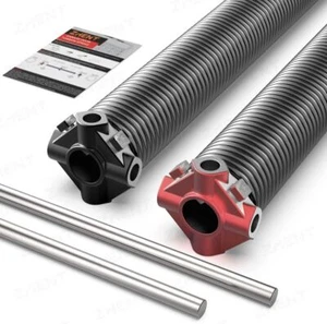 Garage Door Torsion Springs 2'' (Pair) with Non-Slip Winding Bars,High... - Picture 1 of 4