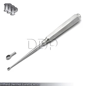 Piffard Dermal Curettes 4MM Oval Shape Cup 6 1/4" Surgical Instruments - Picture 1 of 2