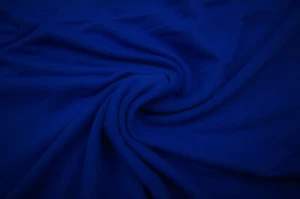 1 Yard Solid Blue Cotton Knit Blend Fabric 35" X 60" - Picture 1 of 2