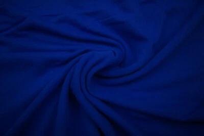 1 Yard Solid Blue Cotton Knit  Blend Fabric 35" X 60" - Image 1 of 2