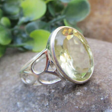 Natural Lemon Quartz Gemstone Solid Sterling Silver Ring Design - All SIZES