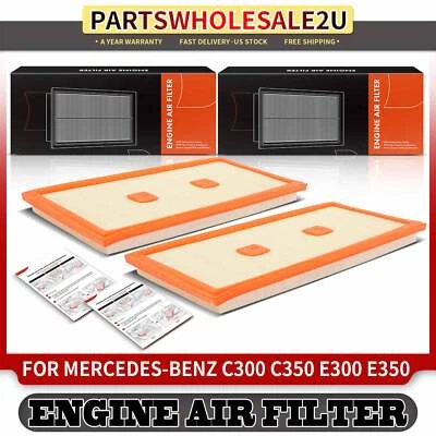 Filtro de aire del motor 2 piezas para Mercedes-Benz C300 C350 E300 E350 E400 GLE350 3,5 L Foto 1 de 4