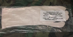 Armee NBC Cbrn Suit Innere Weiße Handschuhe Größe 10 Parade Bohrer Falkland Gulf - Picture 1 of 10