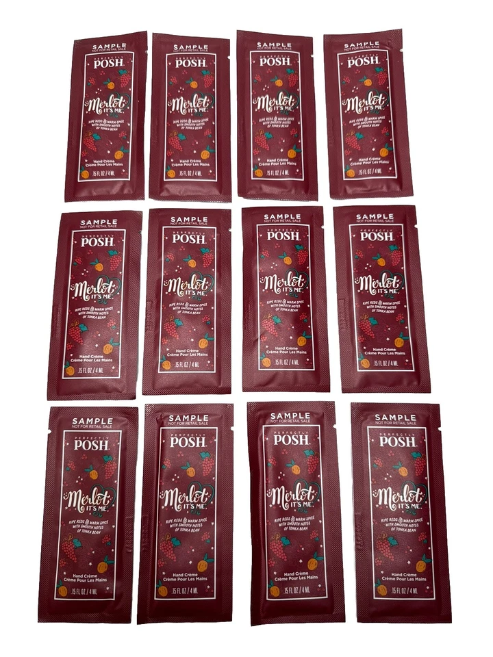 Perfectly Posh Merlot It's Me Hand Crème Fragrance Hand Cream sampler lot 13 - Image 1 of 4