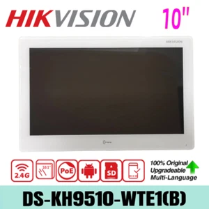 Hikvision DS-KH9510-WTE1(B) WiFi 10.1" Indoor Station POE Android Video Intercom - Picture 1 of 13