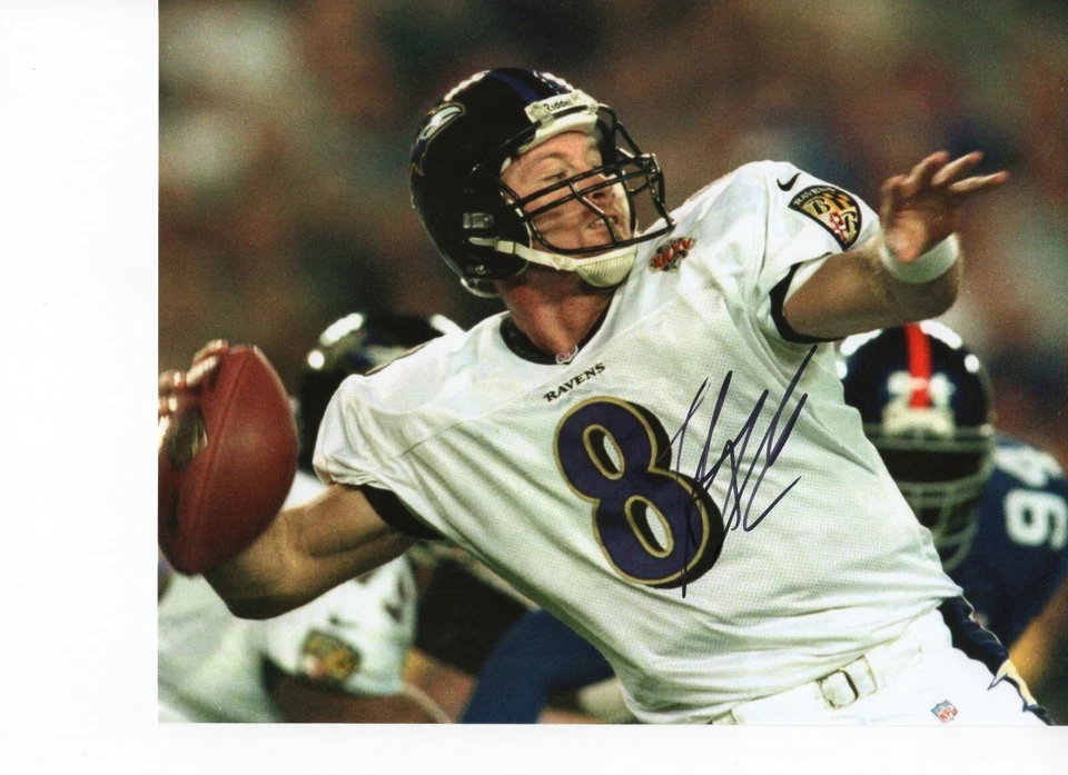 TRENT DILFER BALTIMORE RAVENS SIGNED 8X10 PHOTO W/COA - Image 1 of 1