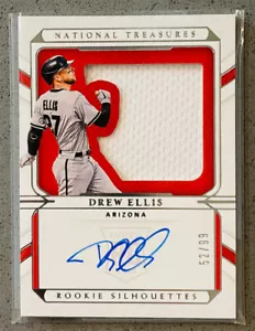 2019 National Treasures MLB #RSS-DE Drew Ellis /99 Rookie Silhouettes Auto Patch - Picture 1 of 2