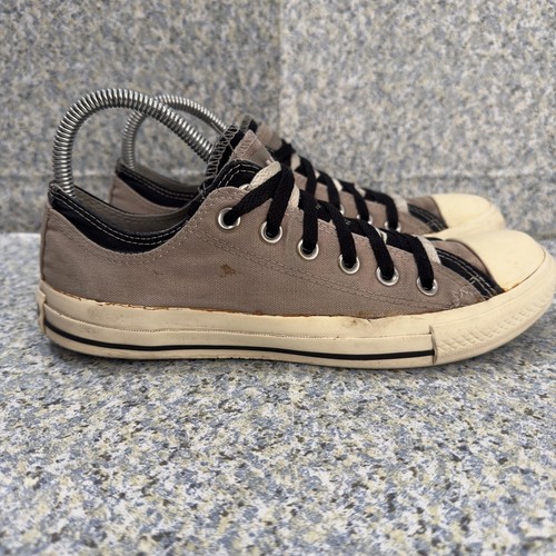 Scarpe Converse Chuck Taylor CTAS uomo 7 donna 9 grigio nero doppia lingua tela