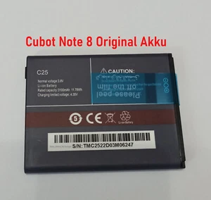 Cubot Note 8 Akku -  3100mAh  Akku - C25 - Original Akku + Schneller Versand - Bild 1 von 1