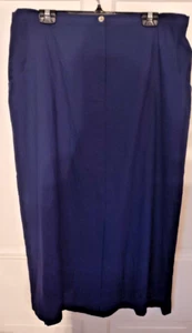 NWT Susan Graver Women's Plus Size 2XL Pencil Skirt Blue With Pockets - Picture 1 of 3