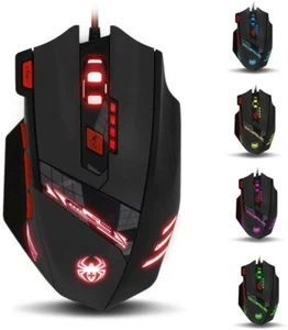 Zelotes T90 Gaming Mouse 9200 DPI, 8 Buttons Multi-Modes LED lights USB Mice - Picture 1 of 3