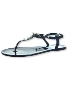 Olivia Miller Girls' Jelly Pearl Sandals - Picture 1 of 2