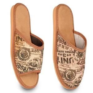 Hausschuhe Herren Western Muster offen geschlossen Gr. 41-46 Pantoffeln filsko