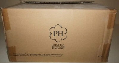 Nueva sartén Princess House #6160 triple de acero inoxidable de 7 qt con tapa Foto 1 de 4