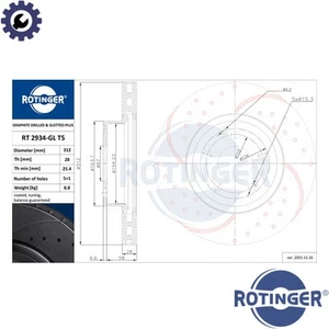 2x BRAKE DISC RT 2934-GL T5 FOR MERCEDES-BENZ E-CLASS/T-Model/Platform/Chassis - Picture 1 of 7