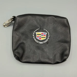 Cadillac schwarz Golftasche Tasche Geldbörse Reißverschluss Reise Accessoire Logo Leder - Bild 1 von 10