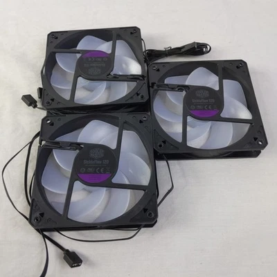 3 pack Cooler Master SickleFlow 120 ARGB Cooling Fan 120mm DF1202512RFMN - Image 1 of 4