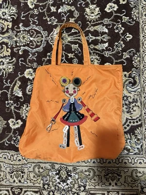 Bolso de Mano Robot PRADA Naranja Plateado Nylon 87757 Auténtico Mujer Foto 1 de 4