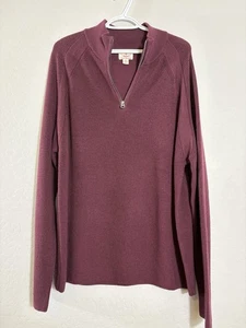Brooks Brothers Extra Fine Merino Wool Knit Old Money Sweater in Burgundy XL - Picture 1 of 8