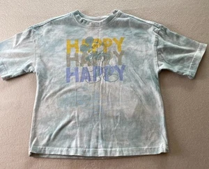 Disney Mickey Mouse Happy Kids T-shirt Boys Size 4 Blue Tie-Dye Short Sleeve - Picture 1 of 9