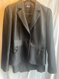 Nine West  2 Piece Skirt Set Geometric Print Black & Gray Lined  Women's Size 8 - Picture 1 of 10