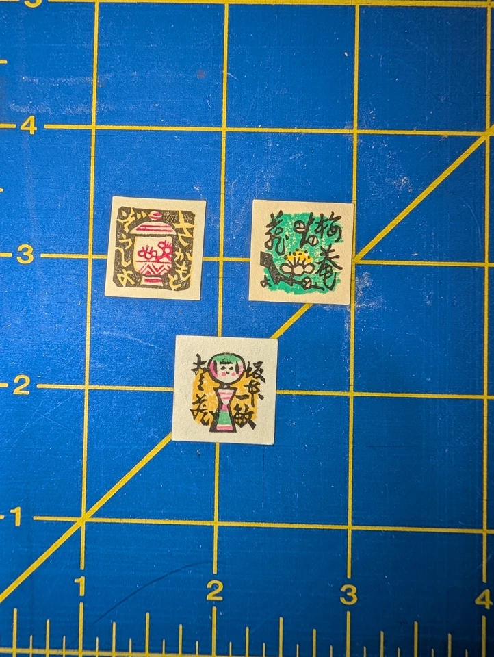 3 Ex Libris By Yonejiro Sato (Artist) bookplates woodblock miniature Foto 1 de 1