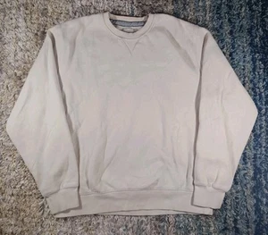 IZOD VINTAGE Pullover Crewneck Sweatshirt Cream Mens Size Large - Picture 1 of 8