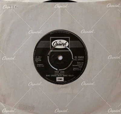 Bing Crosby With Grace Kelly-True Love Vinyl 7" Single.1961 Capitol CL 15953. - Image 1 of 4