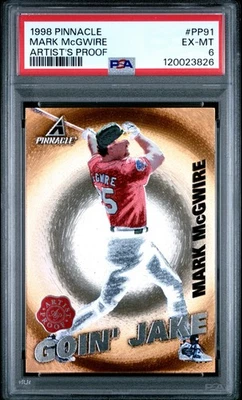 Pinnacle Artist's Proof 1998 marca PP91 McGWIRE PRUEBA DE ARTISTA PSA 6 Foto 1 de 2