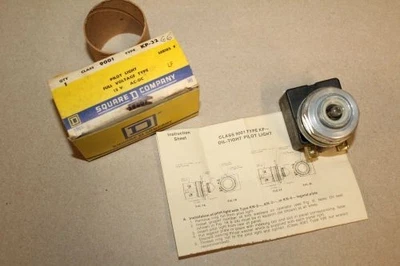 New Old Stock SQUARE D 9001 KM32 Pilot Light SER F 12v AC-DC KM 32 - Image 1 of 4