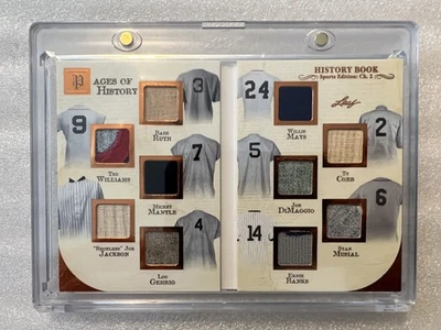 Leaf History Book Jackson, Ruth, Gehrig, Mantle, Mays, Cobb, DiMaggio, Banks 4/8 - Image 1 of 4