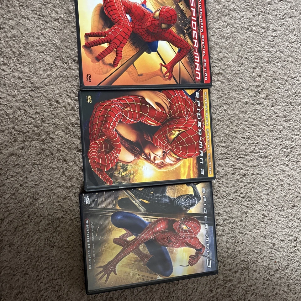 Spider-Man 1 2 3 Bundle DVD Lot - Image 1 of 1