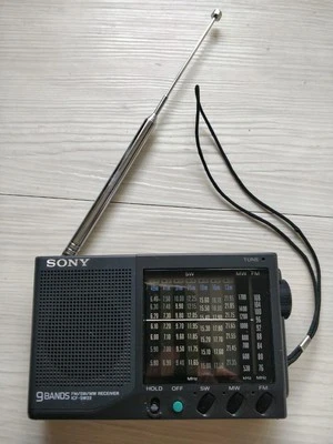 Sony ICF-SW22 SW/FM/AM Portable Radio Black Audio Sound Tested Working - Image 1 of 4