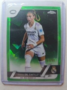 2022-23 Athena Del Castillo Topps Chrome Green Sapphire 08/99 Real Madrid - Picture 1 of 2