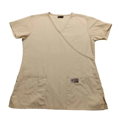 Scrub Zone Landau Scrub Top S Women's Short Sleeve Beige - Image 1 of 4