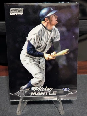 2024 Stadium Club Mickey Mantle Chrome #136 New York Yankees HOF - Image 1 of 2