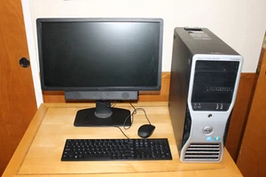 Dell Precision T3500 WorkStation Xeon W3530 2.8GHz 24GB 250GB SSD DVD 23" Displa - Picture 1 of 12