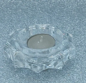 Lichterhalter in achteckiger Form aus reinem Kristall, Schmuckstück, neu - Bild 1 von 9
