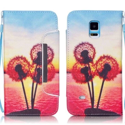 ETUI COQUE 2 EN 1 SAMSUNG GALAXY NOTE 4 3 FLOWERS ECO-CUIR (PU) - Photo 1/4
