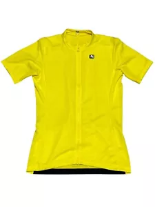 Giordana Yellow Lightweight Cycling Short Sleeve Three Pockets Jersey Size L - Picture 1 of 8